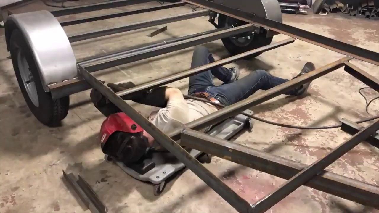 Video thumbnail: Trailer Build, Manufacturing, Welding Up a Utility Trailer