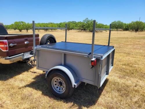 6 x 4 Timbren Axle-less Camping Trailer w/ Truck Bed Cover and Wood Holder
