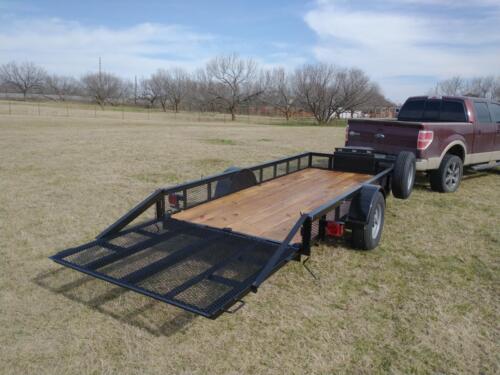 5.5 x 13 6k Tractor Trailer w/ Low Mesh Sides and Gate Extensions