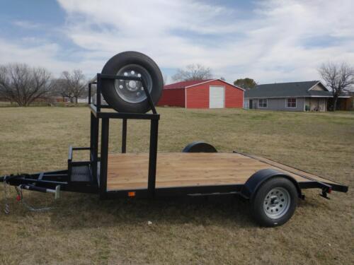 7 x 12 Race Car Trailer w/ Tire Rack & Gas Can Holder