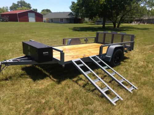 7 x 12 6k w/ Front Ramps & 4’ Bi-Fold Gate