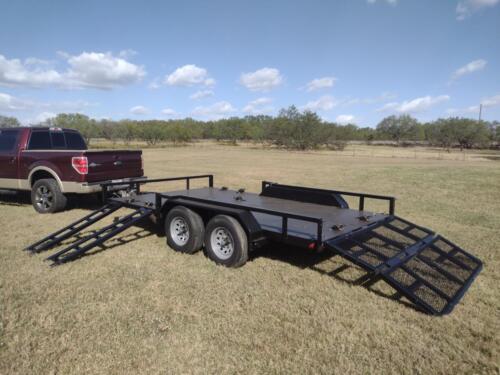 7 x 14 Metal Floor Hammerhead with Bifold Gate