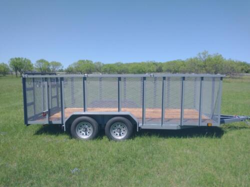 7 x 16 Utility w/ 4” Expanded Metal Mesh Sides