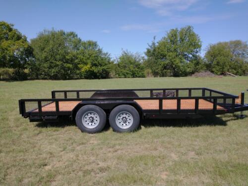 7 x 18 14k Equipment Utility Hauler w/ Tall Expanded Metal Sides