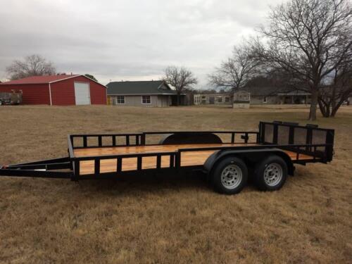 7 x 16 with Side Ramps and Bi-fold Gate