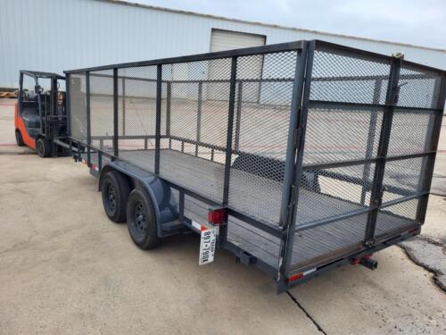 4' Mesh Sides & Dual Swing Out Gate add to 18’ Trailer