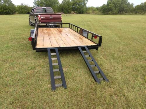 7 x 14.5 6k Utility w/ 5' ramps Custom Welded Trailer
