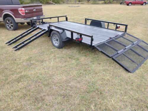 7 x 12 w/ Side Ramps & Plastic Lumber Custom Welded Trailer