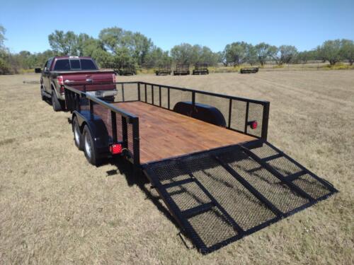 7 x 16 Utility w/ 2' Mesh Sides Custom Welded Trailer