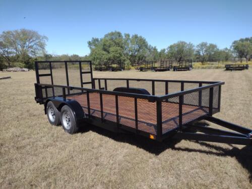7 x 16 Utility w/ 2' Mesh Sides Custom Welded Trailer