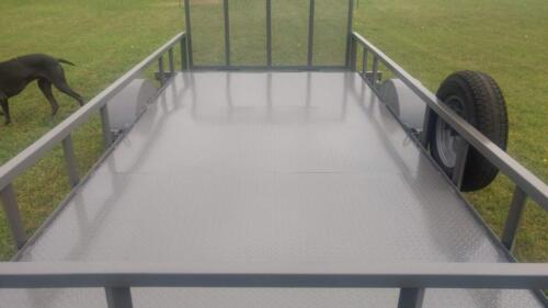 single-axle-trailer-19-37 x 14 with 2' Dovetail and Metal Floor Custom Welded Trailer